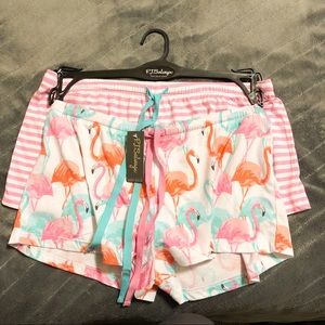 PJ Salvage two pack shorts set - pink/flamingo